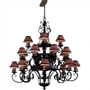 Mission Inn Twenty Light Chandelier in Antique Iron by Minka