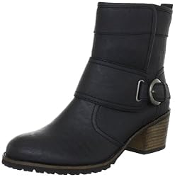ESPRIT Tea Buckle Bootie J10435, Damen Fashion Halbstiefel & Stiefeletten, Schwarz (black 001), EU 40