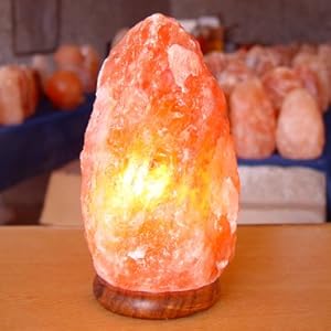 9-inch, Indus Classic, Tall Himalayan Natural Crystal Rock Salt Lamp with Cor...