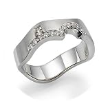 18k White Gold One Half of Female Insignia Diamond Combination Ring Set