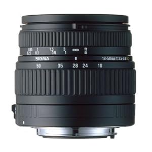 Sigma 18-50mm f/3.5-5.6 DC AF Wide Angle Zoom Lens for Canon EOS Digital Rebel XT, XTi, XS, XSi, T1i, 7D, 10D, 20D, 30D, 40D, & 50D Digital SLR Cameras