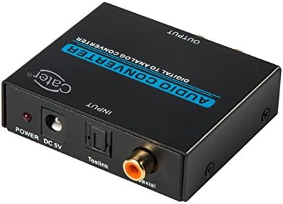 Cater Optical SPDIF/Coaxial Digital To RCA L/R Analog Audio Converter with 3.5mm Jack Support Headphone/Speaker Output(Digital To RCA L/R Analog Audio)