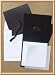 Black Gradaution Cap and Tassel cover with blank printable insert for invitation or announcement in 25 count kit with envelopes - displayed open and folded