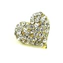 Swarovski Crystal Love Heart Brooch Pin