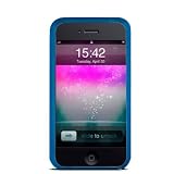 iPhone 4th Generation Skin Case for iPhone 4G compatible with 16GB / 32GB + Screen Protector and MiniSuit LCD Cleaner keychain – MiVizu Blue Skin