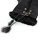 Fashion Girls Ladies Rabbit Fur Hand Wrist Warmer Winter Fingerless Gloves Black
