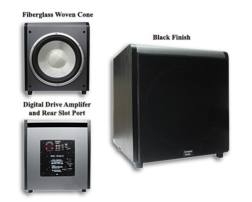 41CPmmaqGzL Acoustic Audio HD SUB12 800 Watt 12 Inch High Definition Series Powered Subwoofer (Black Finish)