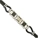 Stainless Steel and Black Rubber and Carbon Fiber Link ID Bracelet in a Gift Box by Bucasi