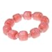 Sweet Pink Chunky Beaded Resin Stretch Bangle Bracelet