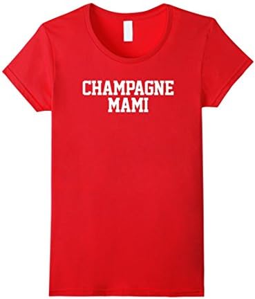 Women's Champagne Mami Mom Mama Love Family Support Tee XL Red