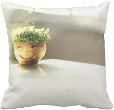 Sunshine Leaves Green Smiling Face Pillowcase 20X30