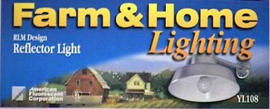 American Fluor #YL108-4 14" Round Barn/YD Light