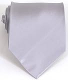 Mens Hand Made Solid Silver Designer Silk Neck Tie