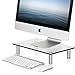FITUEYES Clear Computer Monitor Riser Save Space Desktop Stand for Xbox One/Component/Flat Screen TV,DT103801GC