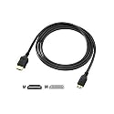 Precision Design HDMI to Mini-HDMI Digital A/V HD Camera Conversion Cable (6 ft/1.8m) for Panasonic Lumix DMC- ZS3, ZS7, ZR3, TS1, TS2, FZ35 Digital Cameras