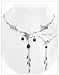 Jewelry : Anti-Tarnish Sterling Silver 17" Necklace with Leaves, Flowers, and Black Onyx Beads