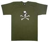 SKULL AND CROSSBONES - Olive T-shirt