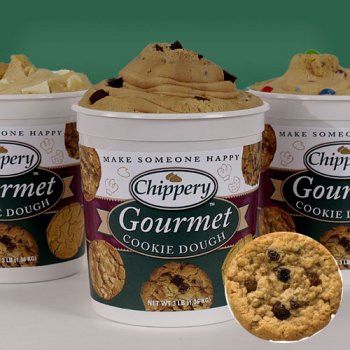 Chippery Gourmet Oatmeal Raisin Cookie Dough - Two, 3 lb. Tubs by Chippery
