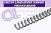 Spiral Coil Binding Spines 9mm (11/32 x 12) 4:1 [pk of 100] Silver (PMS 877 C-Metallic)
