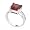 Classic Solitaire Ring w/Princess Garnet CZ & pavé Size 5