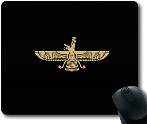 HOHP vintage Mouse Pad with iman ghanbarian farvahar wallpaper Neoprene Rubber Standard Size 9 Inch(220mm) X 7 Inch(180mm) X 1/8(3mm)