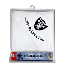  Oakland Raiders Hooded Baby Towel (White)