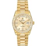 Rolex Oyster Perpetual Day-Date 18kt Yellow Gold Diamond Mens Watch 118348 by Rolex