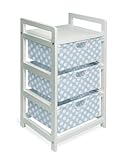 Badger Basket Lightweight Three Drawer Hamper/Storage Unit, Blue Dot