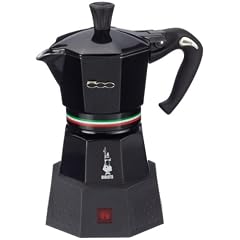 Bialetti Elektrika Fiat 500 Elektrische Espressokocher, schwarz - im original Fiatdesign/-farbe