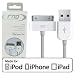RND Power Solutions Apple Licensed/Approved high quality long sync & charge cable for iPad/iPhone/iPod (White 6FT)