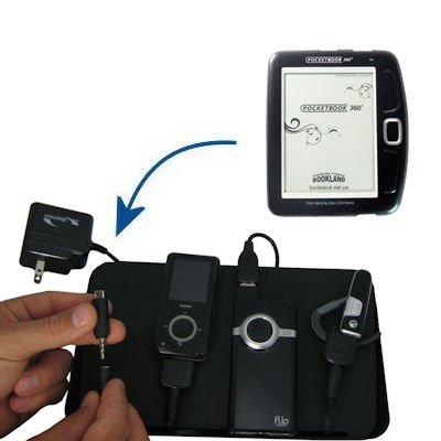 Gomadic Universal Charging Station for the Netronix Pocketbook 360 and many other mobile devices - 2nd Generation Design - uses Gomadic TipExchange Technology - 4 tips included