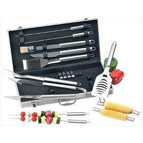 18 Piece Barbeque Tool Set with Carrying Case from Barbecue Tools