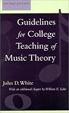 Guidelines for College Teaching of Music Theory