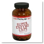 TwinLab Super Enzyme Caps, Maximum Strength, Capsules, 200 capsules