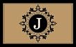 Imperial Monogram Coir Mat - J