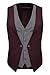Coofandy Men's V-neck Sleeveless Slim Fit Jacket Business Suit Vests