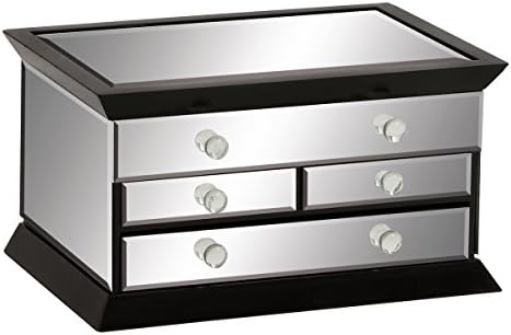 Legacy Black Noir Mirrored Jewelry Box