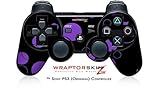 Sony PS3 Controller Skin Lots of Dots Purple on Black