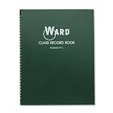 THE HUBBARD COMPANY / HUB67L / Class Record Book, 38 Students, 6-7 Week Grading, 8-1/2 x 11, Green / Sold as 1 EA