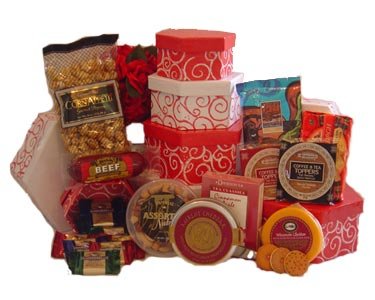 Tower of Treats Gourmet Gift Basket by Warm Sentiments