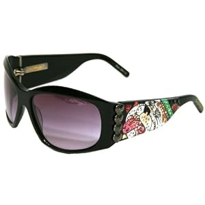 Ed Hardy EHS 006 Love Dog Sunglasses Black
