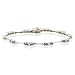 14K White Gold 1 ct. Blue and White Diamond Tennis Bracelet