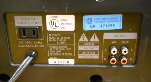 sony active super woofer