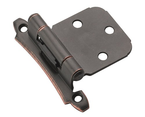 Amerock BP7929-ORB Variable Overlay Modern Face Mount Self Closing Hinge, Oil-Rubbed Bronze