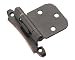 Amerock BP7929-ORB Variable Overlay Modern Face Mount Self Closing Hinge, Oil-Rubbed Bronze