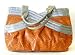 Bianca Tote Bag in Orange faux Leopard pleather