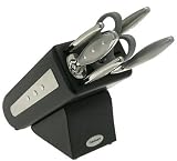 Cuisinart Continental 7-Piece Stainless-Steel Knife Set in Black Hardwood Block