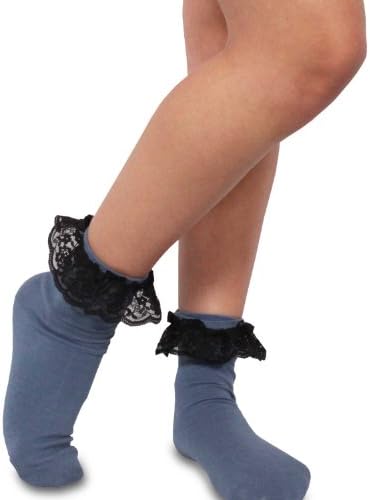 TeeHee Lace Top Ankle Socks, One Size, SAPPHIRE