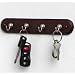 4 Hook Key Rack in Walnut Wood by Spectrum