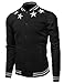 Youstar Men's Varsity wool and Faux leather Sleeve Contrast Stadium Jacket